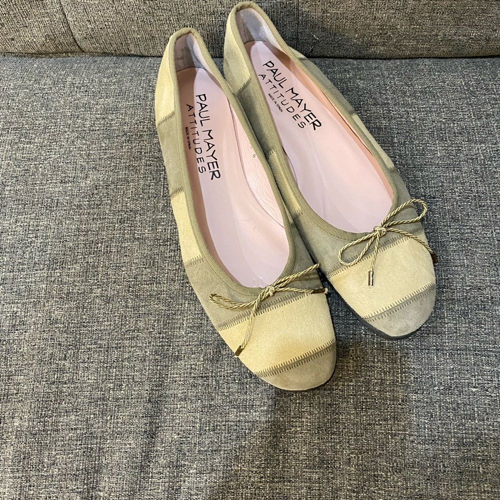 Poul Mayr Attitudes Leather Ballet Flats Women Size 10
